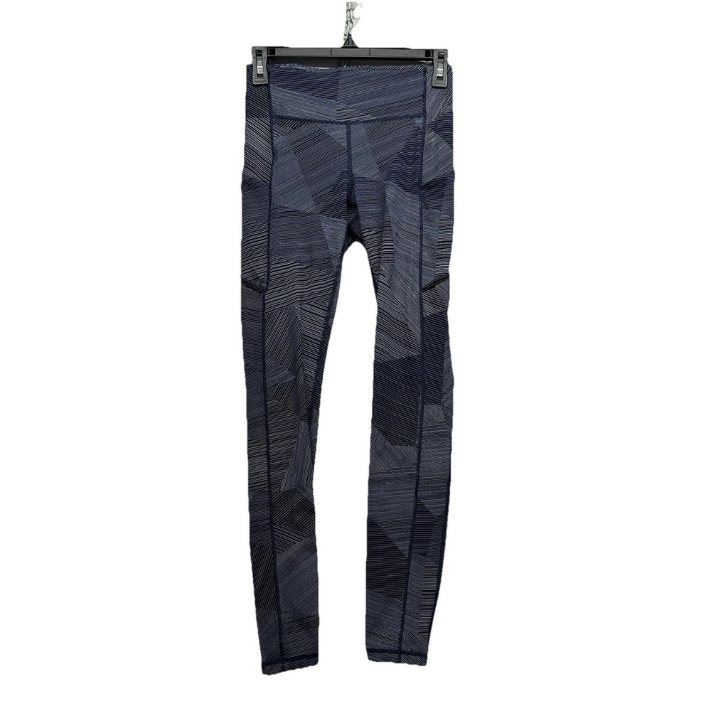 Lululemon Speed Up 21" + stretch Etch Hail Midnight Navy Legging Pant Size 4 (E7